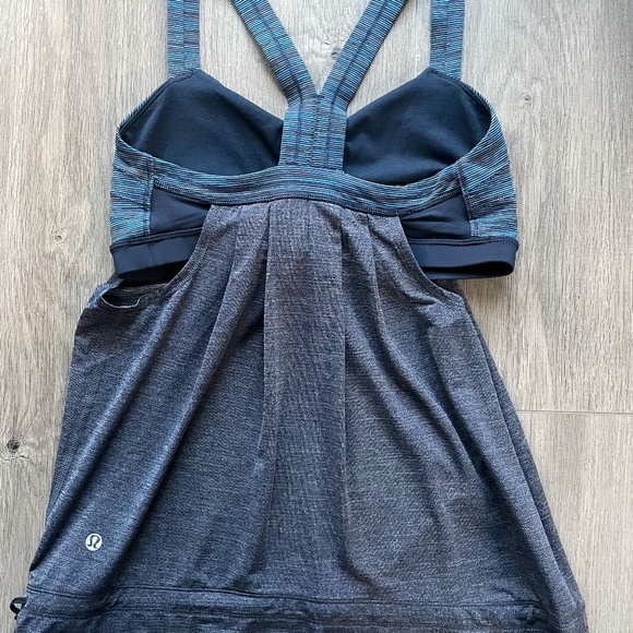 NEW Lululemon Rest Less Tank in Heathered Inkwell Size 6 - Picture 4 of 5
